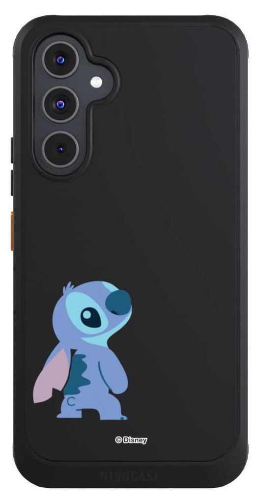 NIVOCASE Hülle für Samsung Galaxy A54 5G Handyhülle NIVOcore Case Schwarz Disney Fanartikel Lilo & Stitch