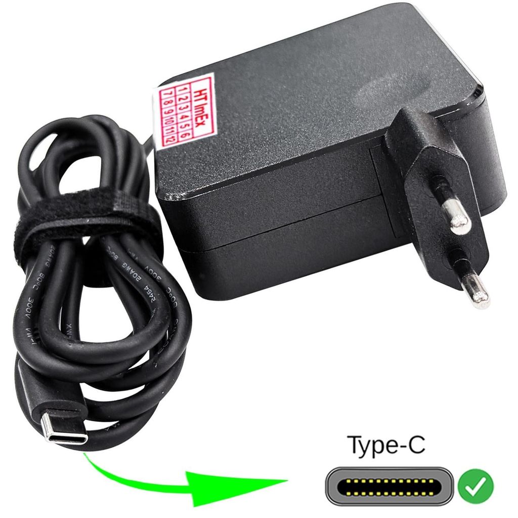 Farbe: schwarz | 65W USB-C Netzteil Ladegerät für Lenovo V15 G4 IRU, IdeaPad Flex 5-14IIL05 81WS, 5-14IIL05 (81X1)