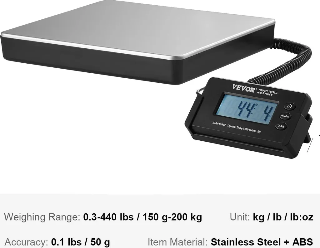 Bilancia Casa 200kg Display LCD HD Precisa per Tutta la Famiglia