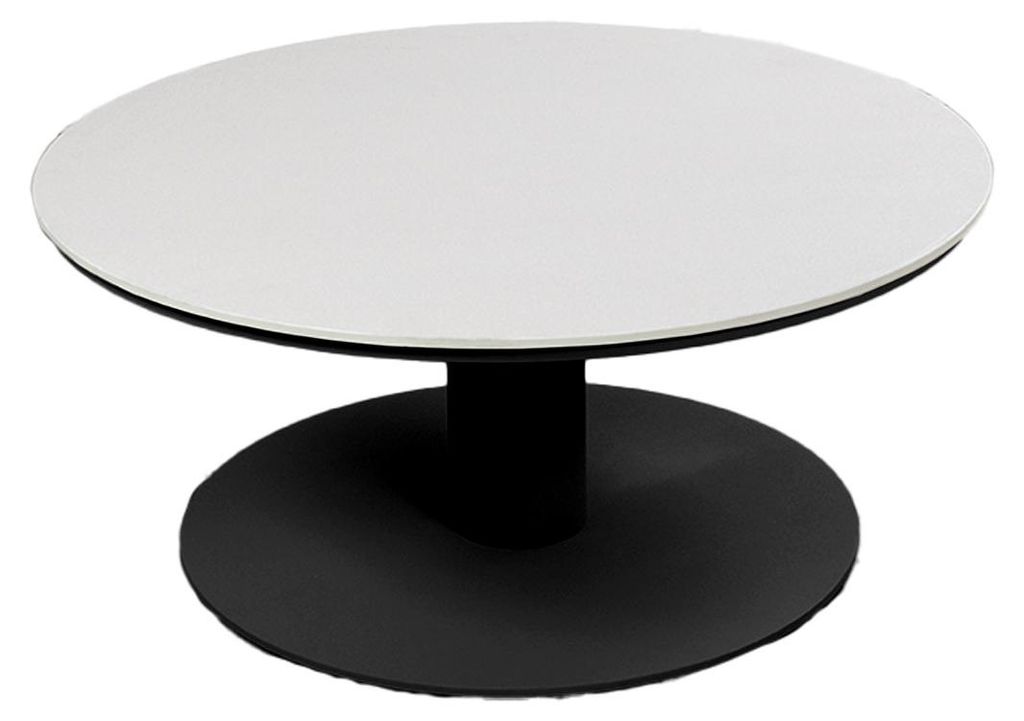 Loungetisch Barletta Ø80 cm | Black/Sandstone | Aluminium & Kunststoff