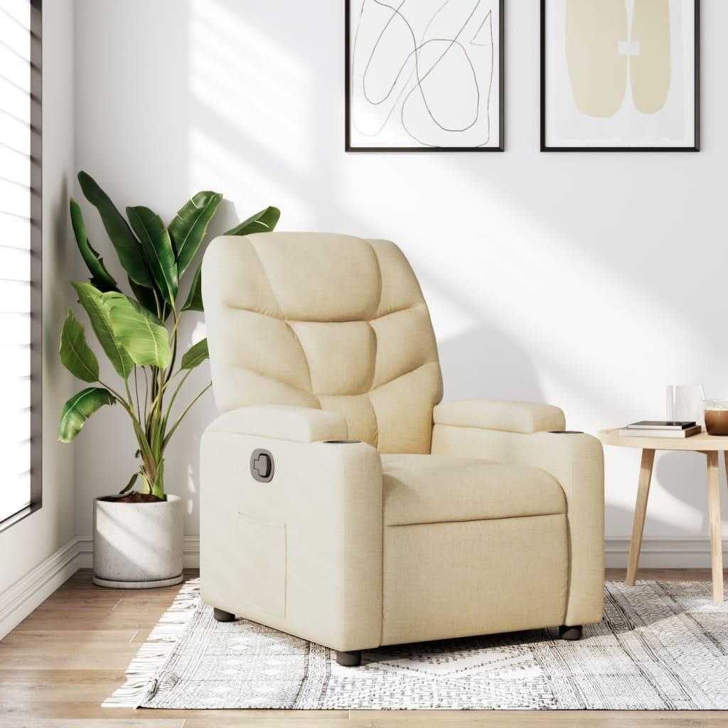 Möbel Relaxsessel Creme Stoff - Fernseh- & Relaxsessel 3205611