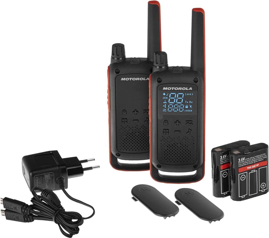 MOTOROLA Talkabout T82 Duopack Funkgeräte schwarz/orange Produktbild 