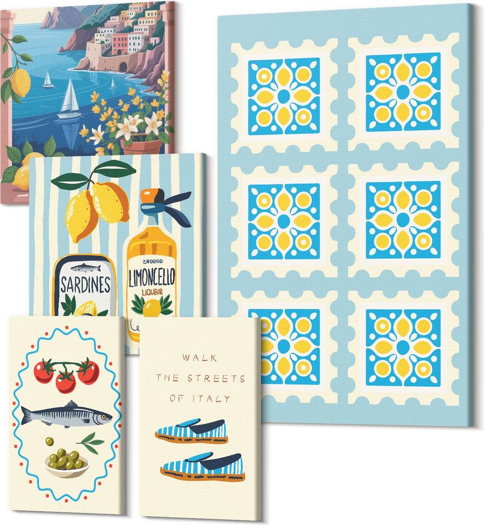 Leinwandbilder Mehrteilig 5-teilig – Modernes Design – Hochwertiger Polycanvas Kunstdruck – Wanddekoration & Wandkunst – Bilder für Zuhaus...