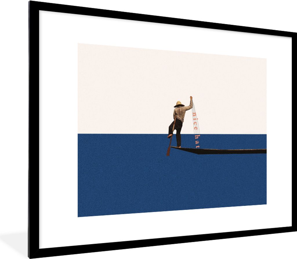 MuchoWow Gerahmtes Poster Frau - Komplimente - Abstrakt 80x60 cm - Poster mit Schwarzem Bilderrahmen Wandposter Rahmen Foto Bilder - Schlafzimmer...