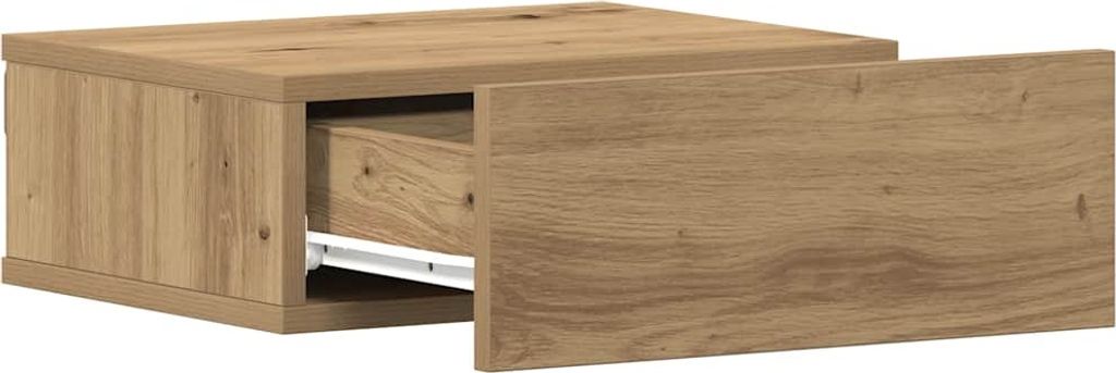 "Winterschlussverkauf "Nachttisch Elegantes Design - Beistelltisch - Nachtschrank - Hängend Artisan-Eiche 40x32x15 cm Holzwerkstoff NeuMöbel 6785382