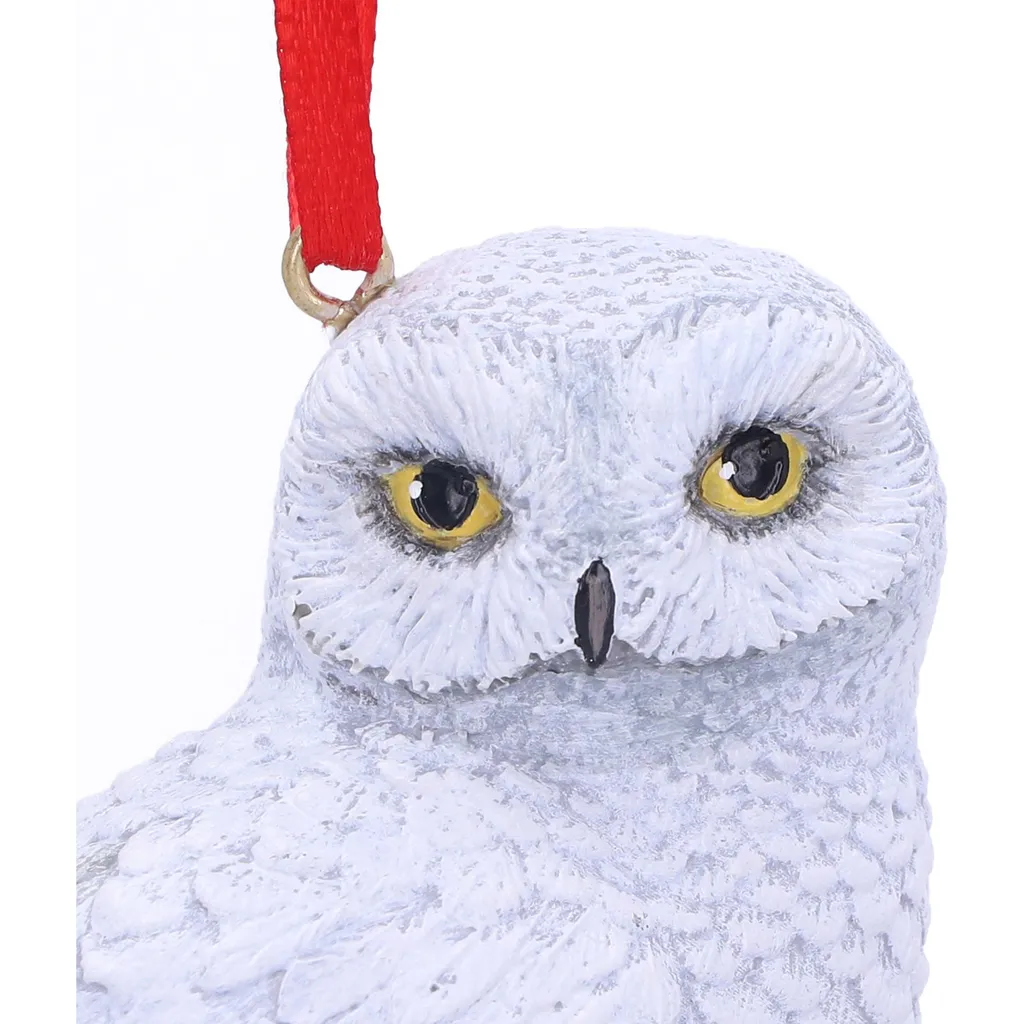 Pendentif Hedwig Harry Potter avec Détails Sculptés pour Déco de Noël