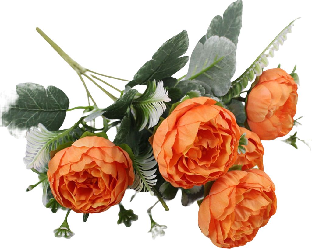 6 Gabeln künstliche Blumenblüten ohne Verblassen kein Wubeln nicht müssen realistische dekorative Simulation Peony Blumen für die Hochzeit wäs...