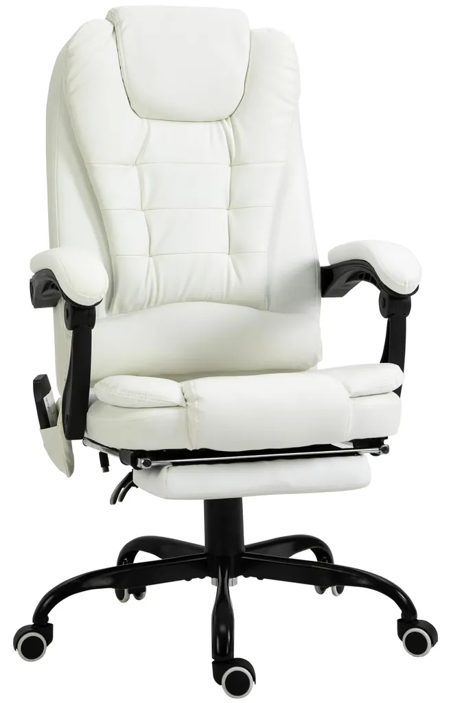 Chaise de bureau ergonomique massante avec inclinaison et repose-pieds