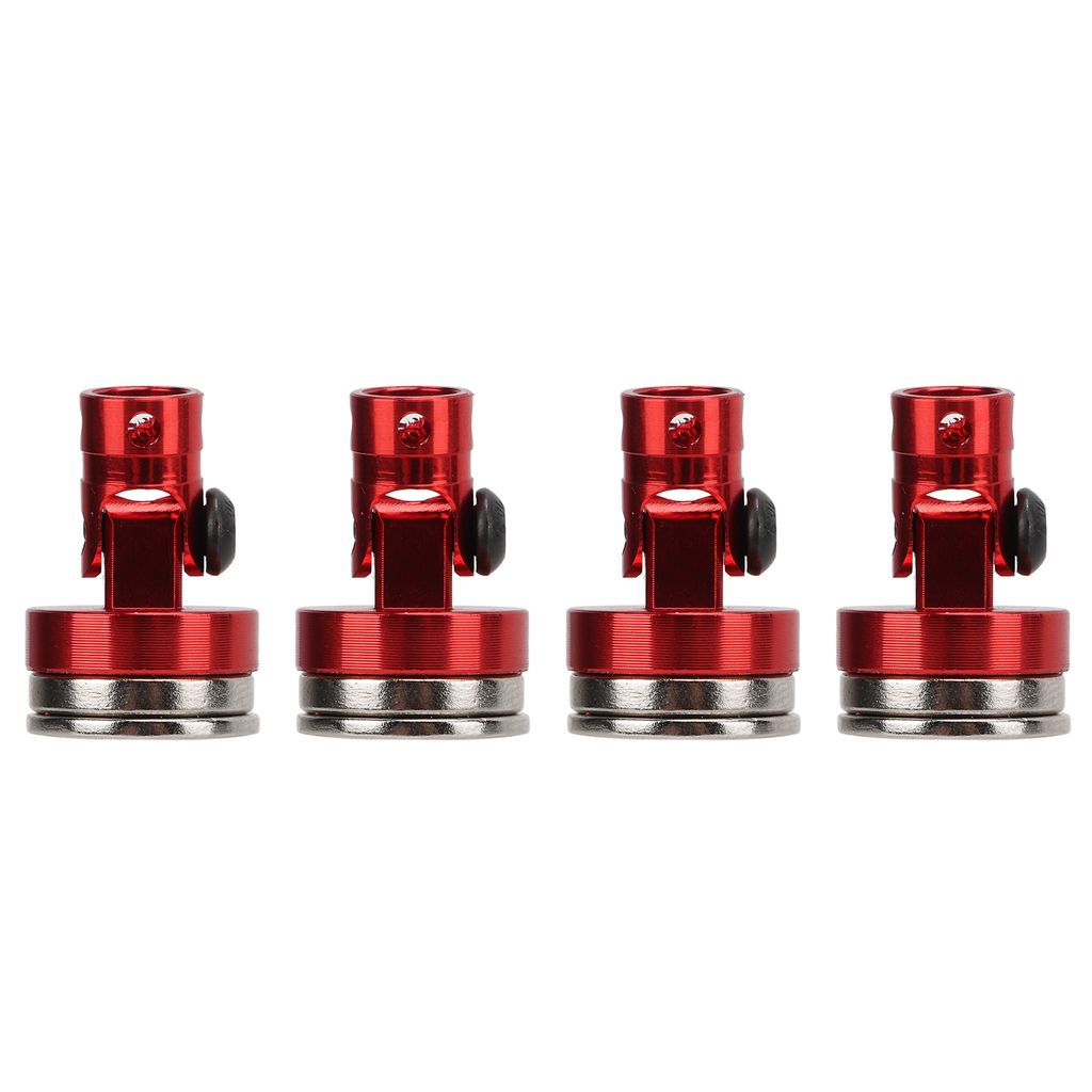 4 Stück RC Magnetische Karosseriehalterung, unsichtbare Karosseriehalterung für 1/8 und 1/10 ferngesteuerte Fahrzeuge, Rot