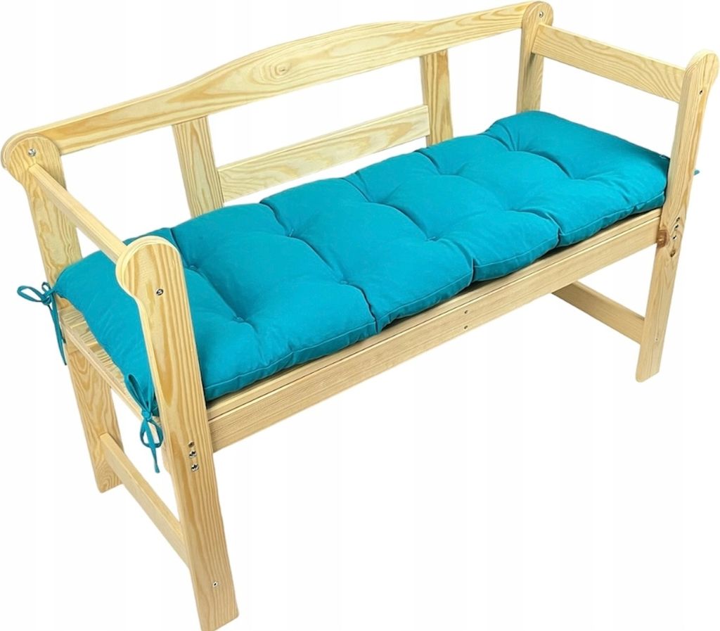 Gartenbankkissen, azurblau, 180x40x8, Gartenkissen, Gartensitzkissen, Outdoorkissen, Gartenkissen