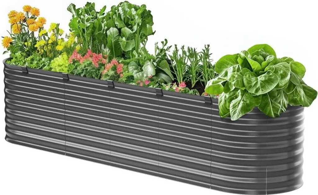 Bac à plantes pour jardin et balcon 240x60x56cm idéal pour potager
