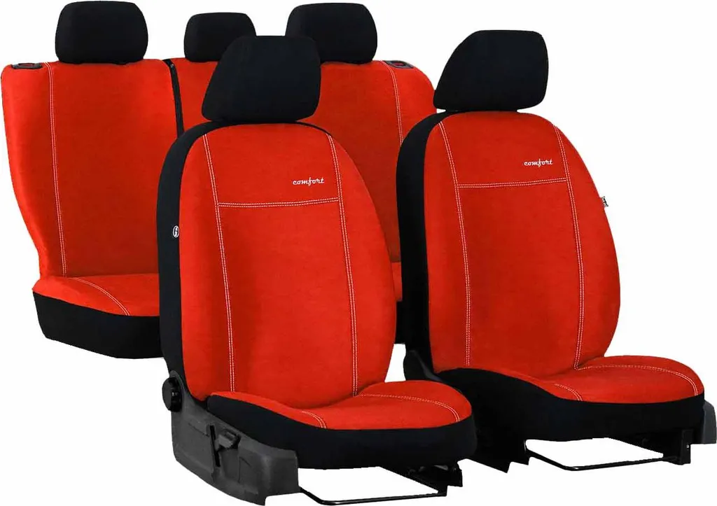 Set 3 Coprisedili Auto Arancio Ford Fiesta MK5 - Look Sportivo Universale - 11