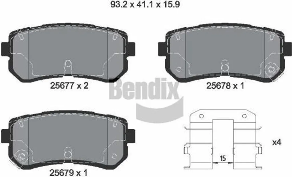 Plaquettes de frein pour Hyundai iX20 et Kia Picanto - BENDIX BPD2258