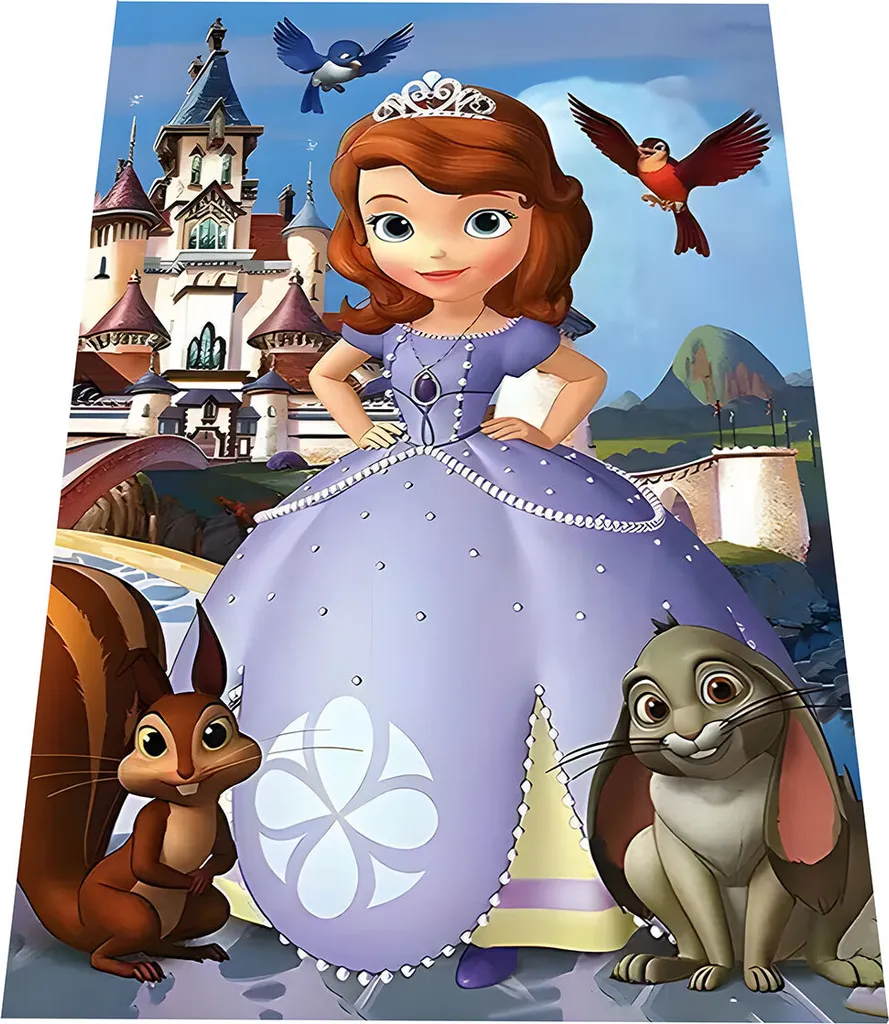 Tapis Princesse Sofia 120x160 cm facile à nettoyer et sans plis