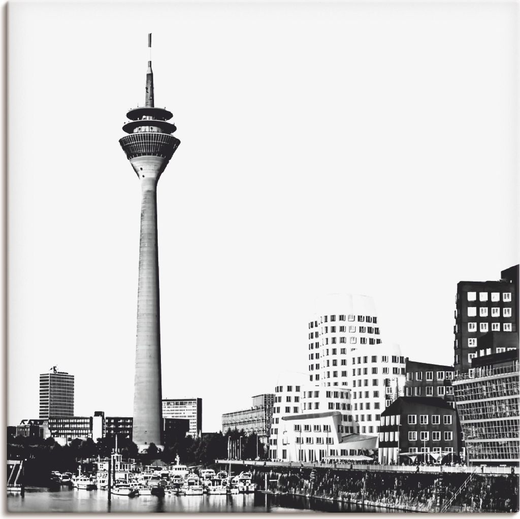 ARTland Leinwandbild Düsseldorf Collage Skyline 15 Größe: 50x50 cm