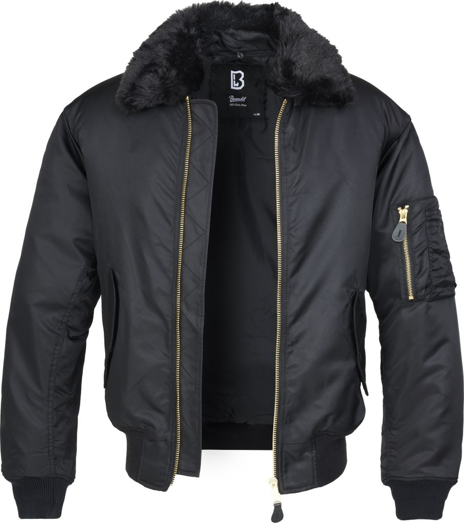 BRANDIT MA2 Fur Collar Jacketblack rozmiar XL Zdjęcie produktu