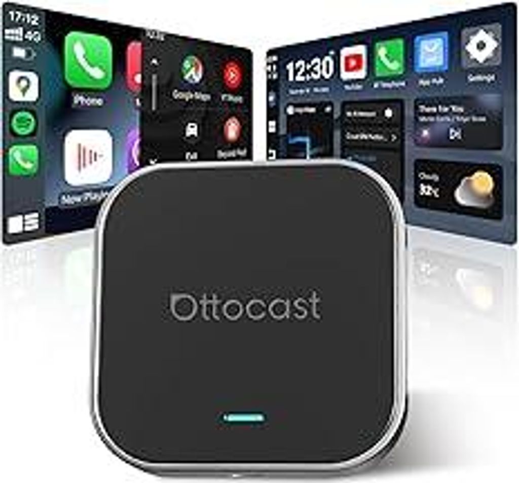 OTTOCAST E2 AI Box, 2026 Upgrade 3-in-1 Wireless CarPlay & Android Auto Adapter, Android 13 Car Multimedia Box mit Netflix YouTube, WiFi & 4G SIM U...
