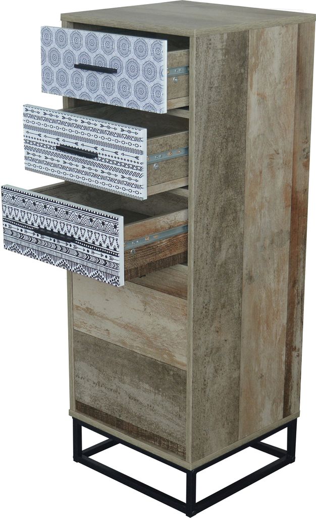 SIT Möbel Kommode | 3 Schubladen, 1 Tür | MDF mit glatter Produktbild 5