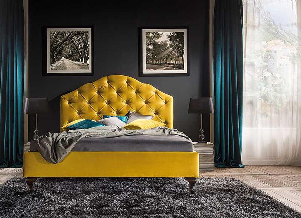 Designer Bett Betten Ehebett Doppelbett Polsterbett Lederbett - Model CL-4A