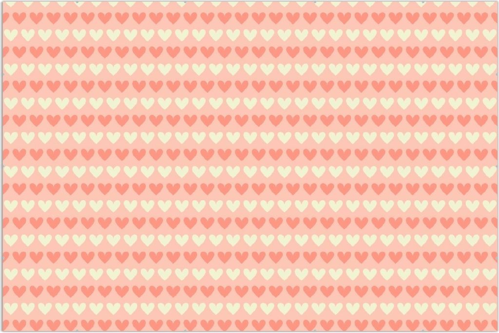 Wallario Wandbild Muster Herzen in beige und rot, Größe: 61 Produktbild 
