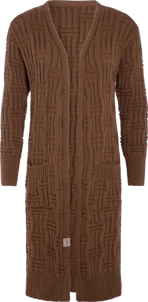 Knit Factory Bobby Lange Strickjacke - Tobacco - 40/42
