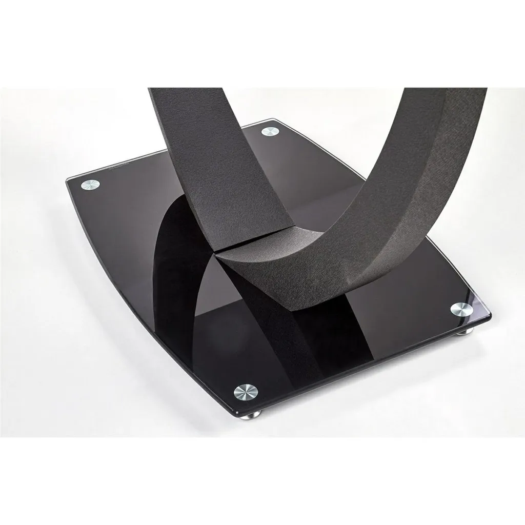 Table Anton plateau bois chêne 180 cm - Structure Métal Noir Design - 11