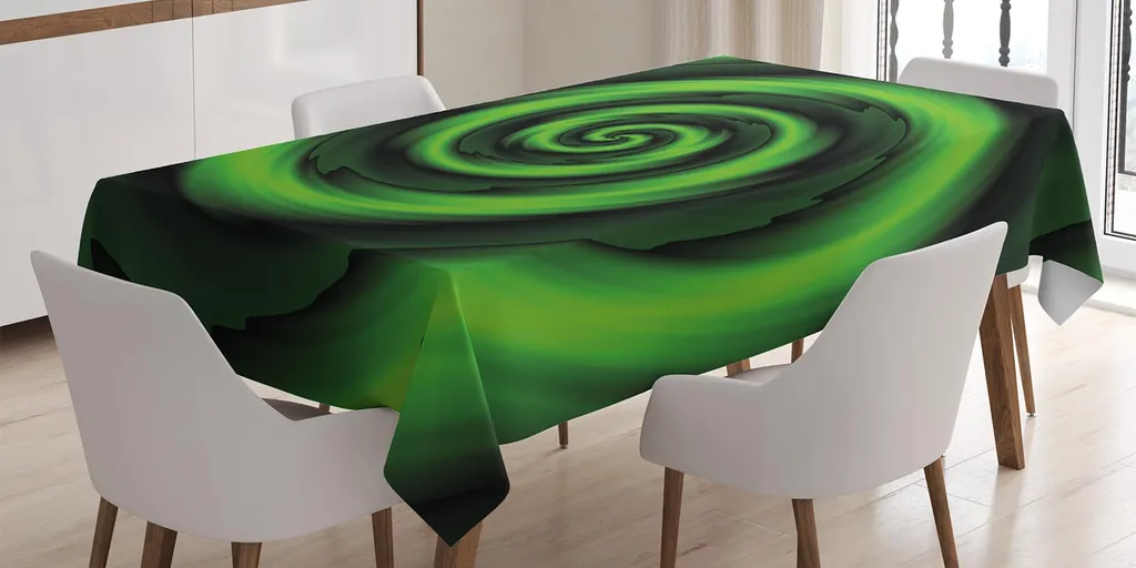 ABAKUHAUS Geometrico Rhombus Tovaglia, Moderna Green Art, Rettangolare