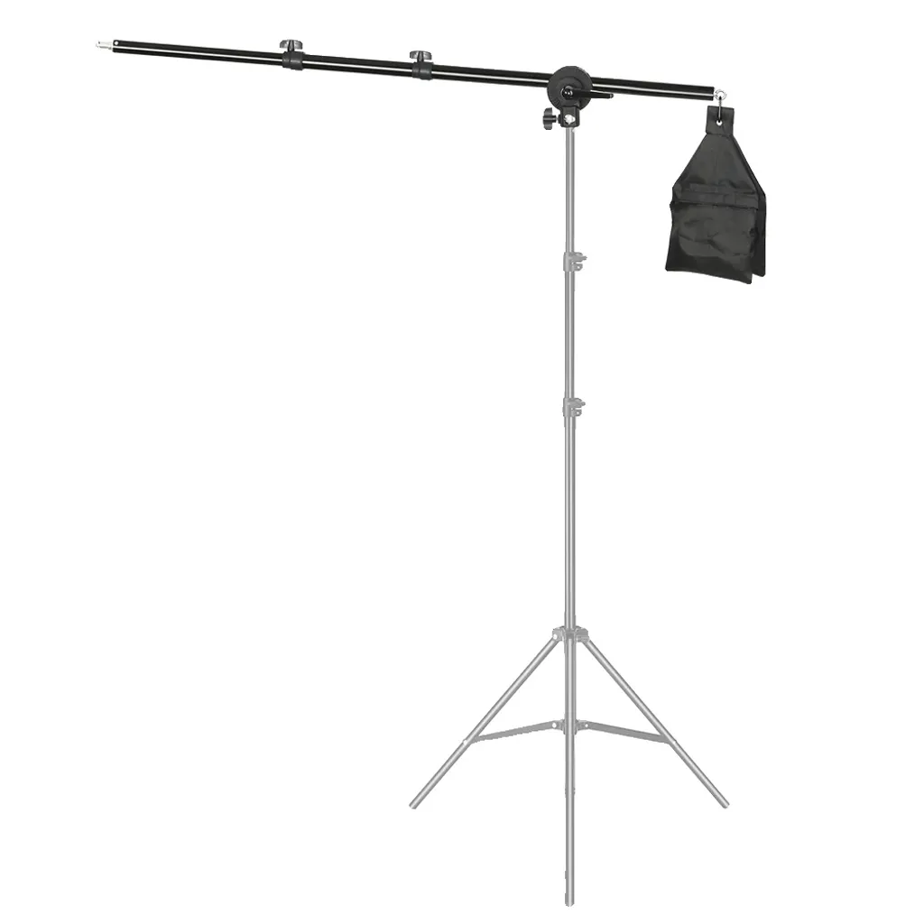 Girafe de studio photo avec bras télescopique et contrepoids de sécurité