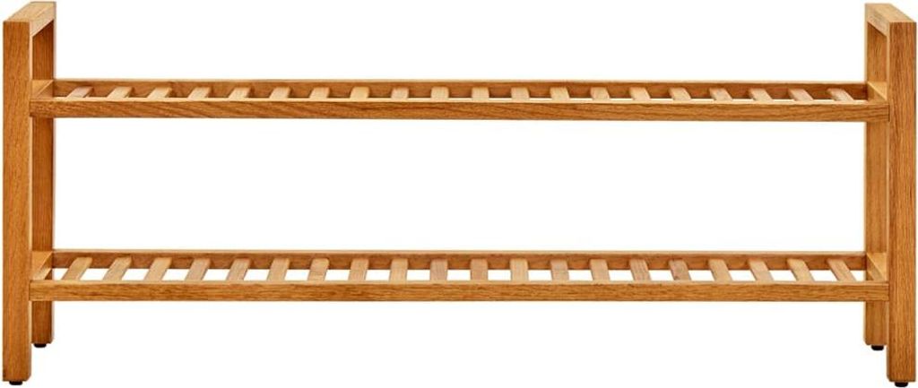vidaXL Schuhregal mit 2 Etagen 100x27x40 cm Massivholz Produktbild 