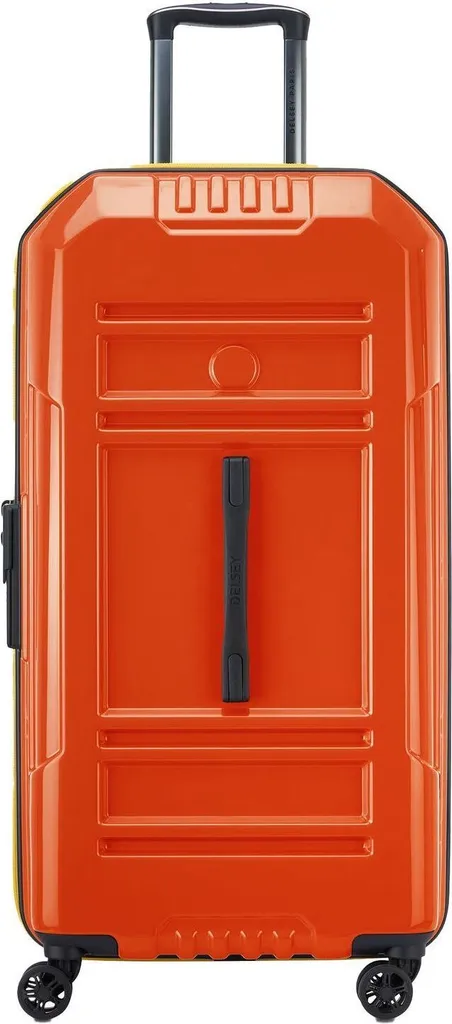 Valise Rigide Rempart DELSEY PARIS 4 Roues Doubles Couleur Orange 80