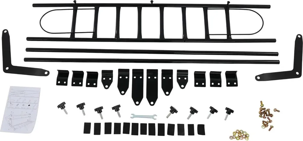Porte-bagages métal 120 cm noir robuste pour rangement coffre voiture
