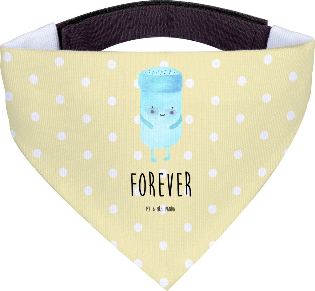 Mr. & Mrs. Panda Bandana Beste Freunde Salz - Gelb Pastell - Geschenk, Halstuch für Hund, Lustige Sprüche, Hundehalstuch, Hunde Schal, Fehlende K...