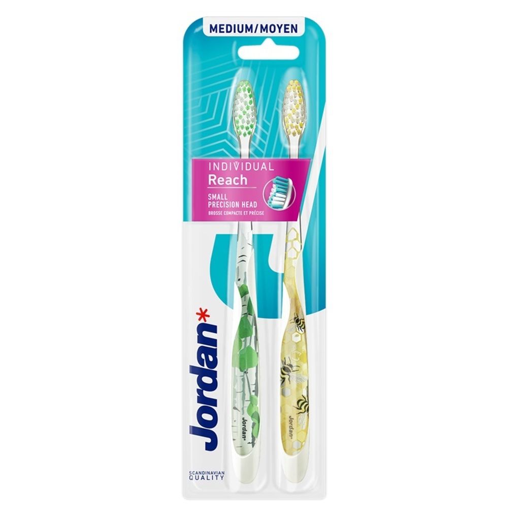 Jordan DUO Toothbrush Individual Reach Medium - mix colours Image du produit 