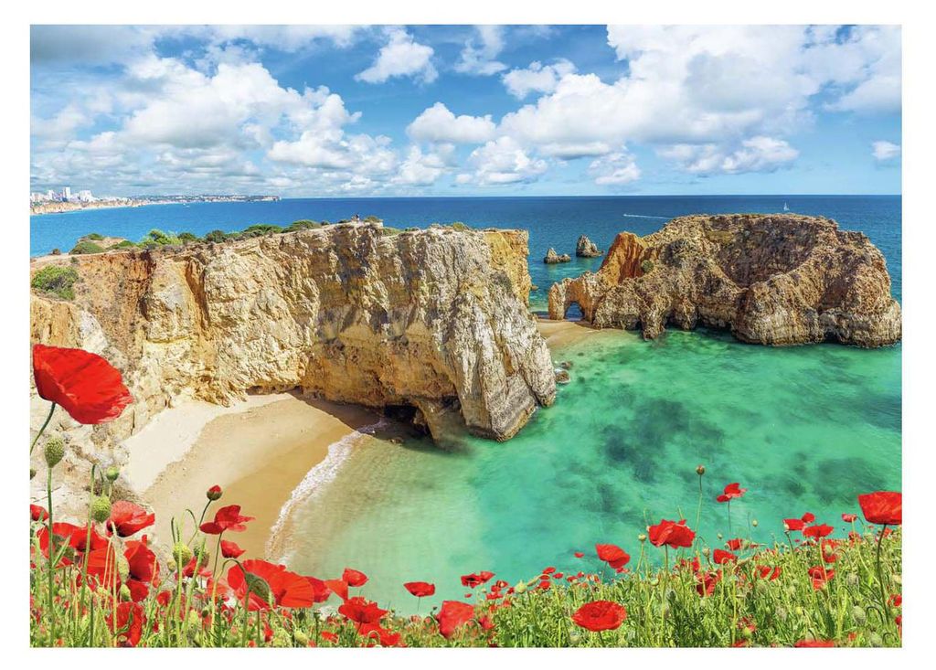 Ravensburger Puzzle Mohnblumen an der Algarve Portugal, 1000 Teile.