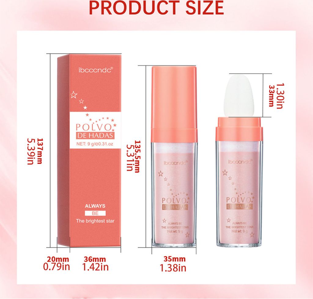 3 x Highlighter puder, Glitter Highlighter, Shimmer, Produktbild 5