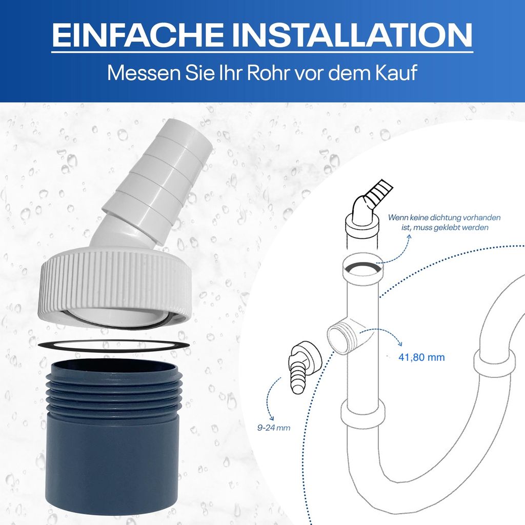 Waschmaschine Abfluss Adapter DN40  für den  Produktbild 5