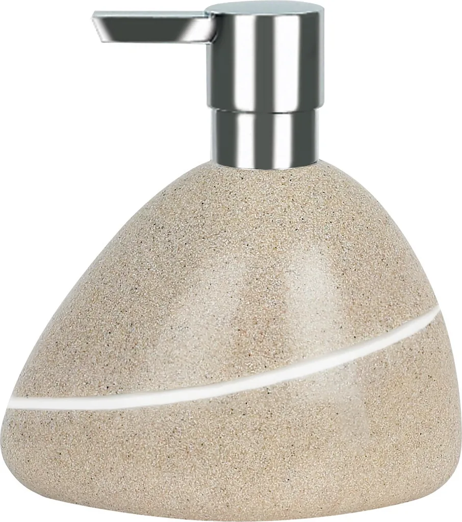 Spirella Etna Dispenser Sapone Liquido 400ml Beige Pietra Antiscivolo