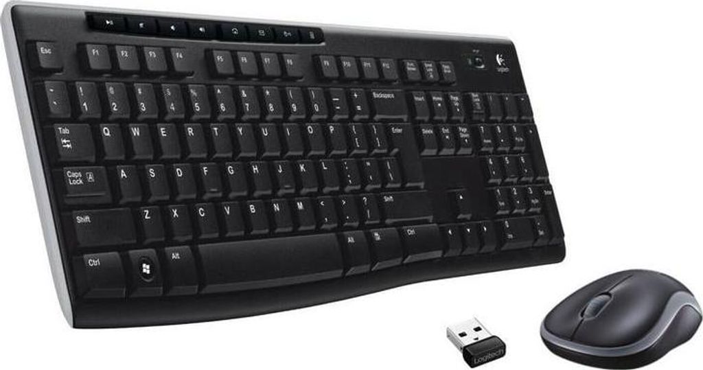 Logitech MK270, Plná velikost (100 %), Bezdrátový, RF Obrázek produktu 