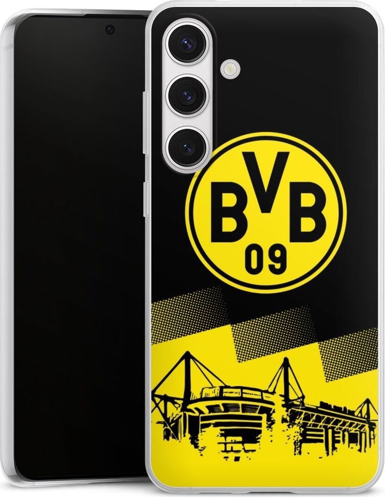 DeinDesign Slim Hülle für Samsung Galaxy S24+ Silikon Case Ultra Dünn Handyhülle BVB Borussia Dortmund Stadion
