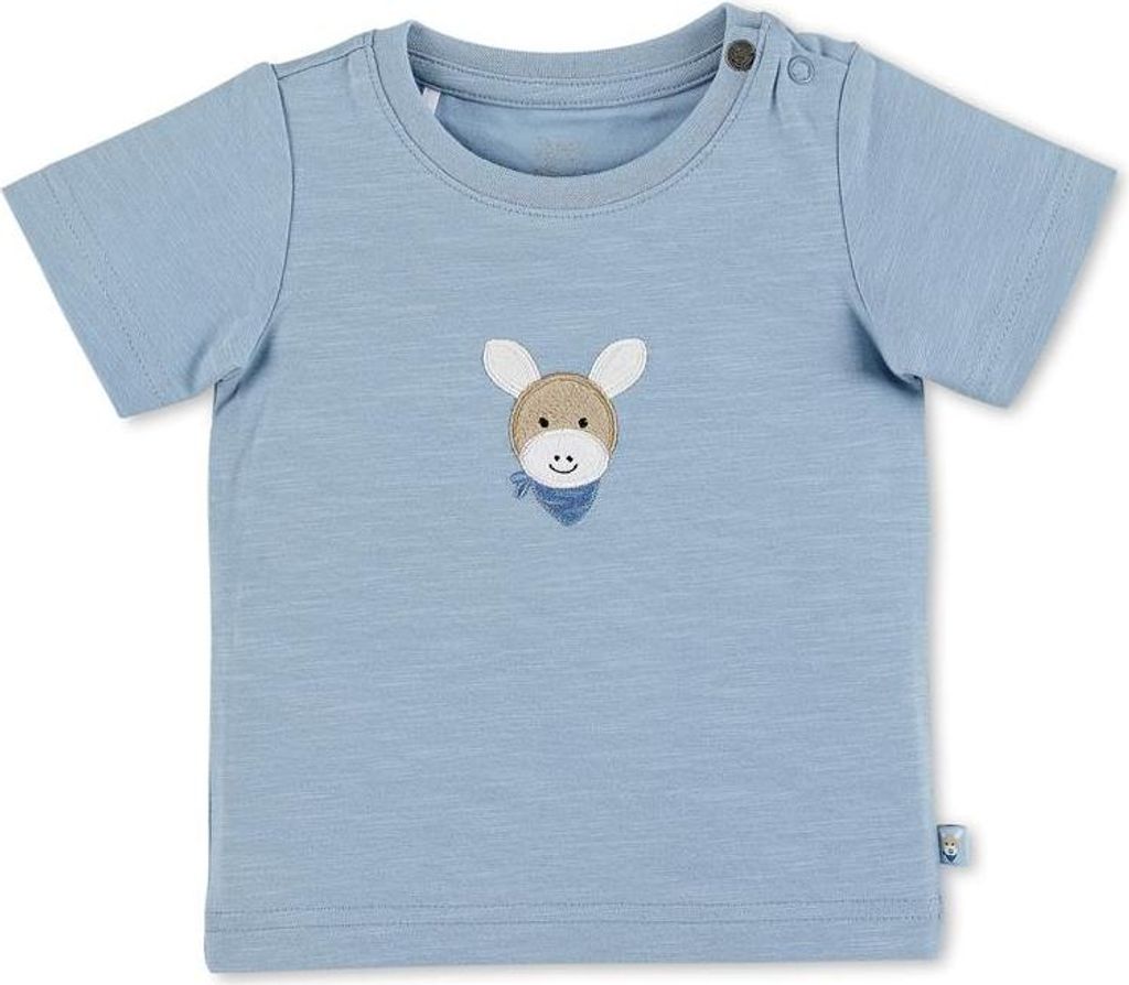 Sterntaler Baby-Shirt Kurzarm Esel Emmi graublau 56