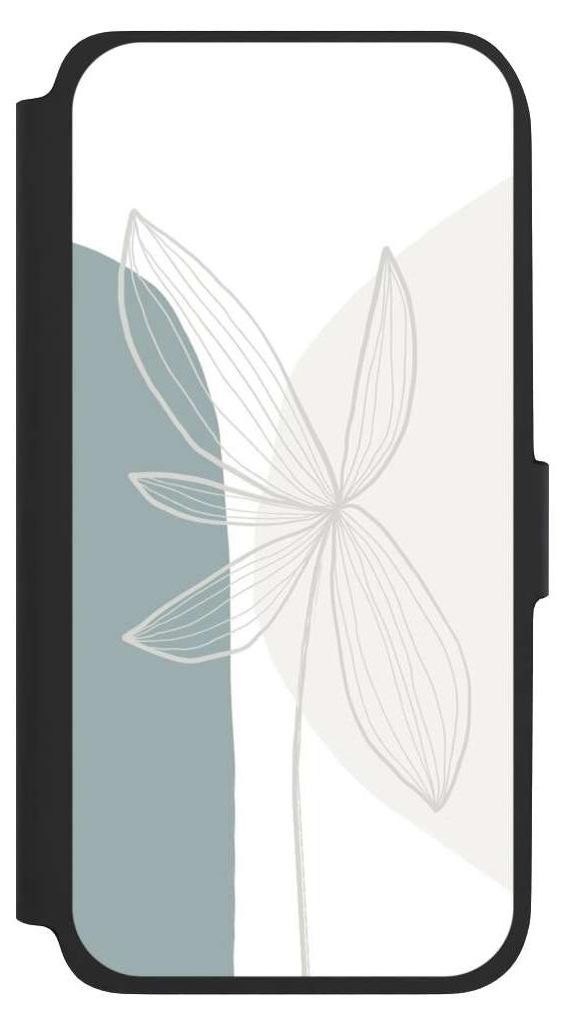 NIVOCASE Klapphülle für Samsung Galaxy A17 5G Handyhülle aus Kunst Leder NIVOflip schwarz Blume Boho Pastell