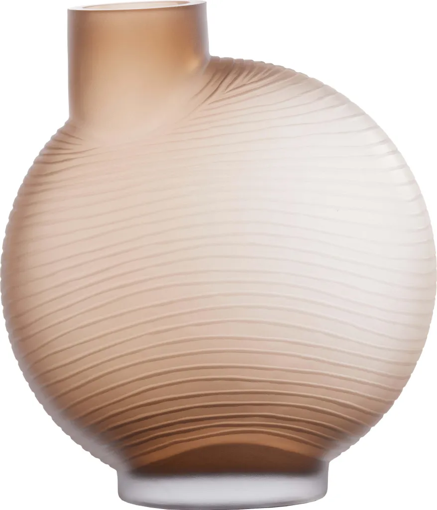 Vase en verre marron TORNA idéal pour centre de table et décoration XL