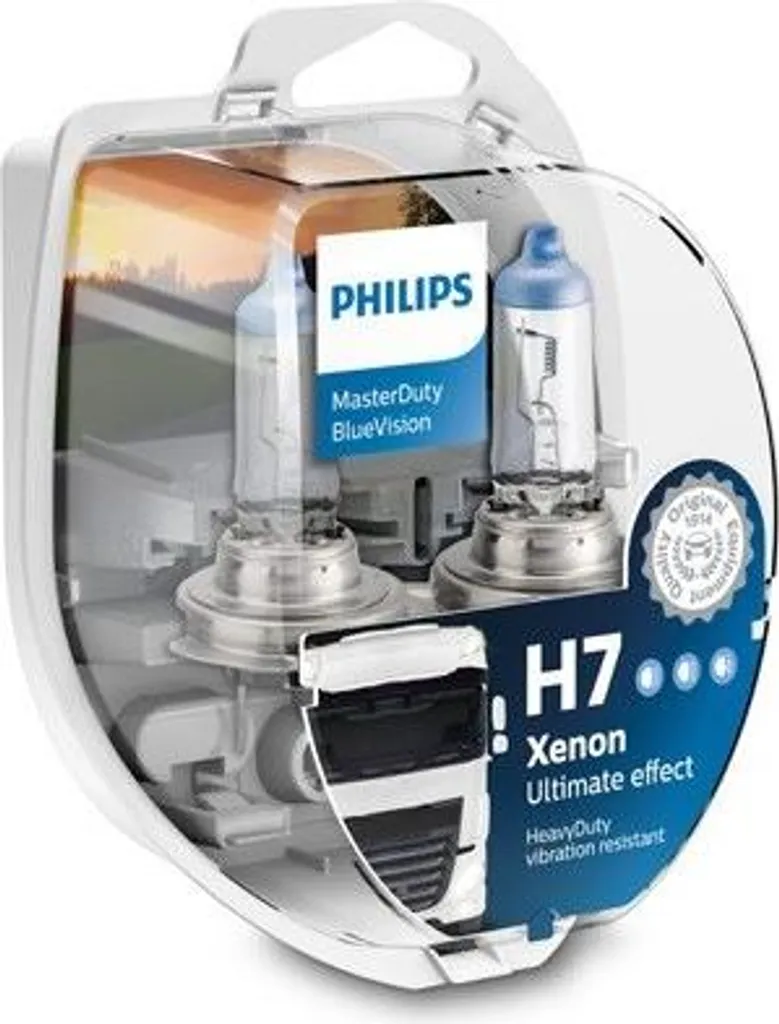 Lampe phare avant H7 24V Philips MasterDuty BlueVision pour autocars