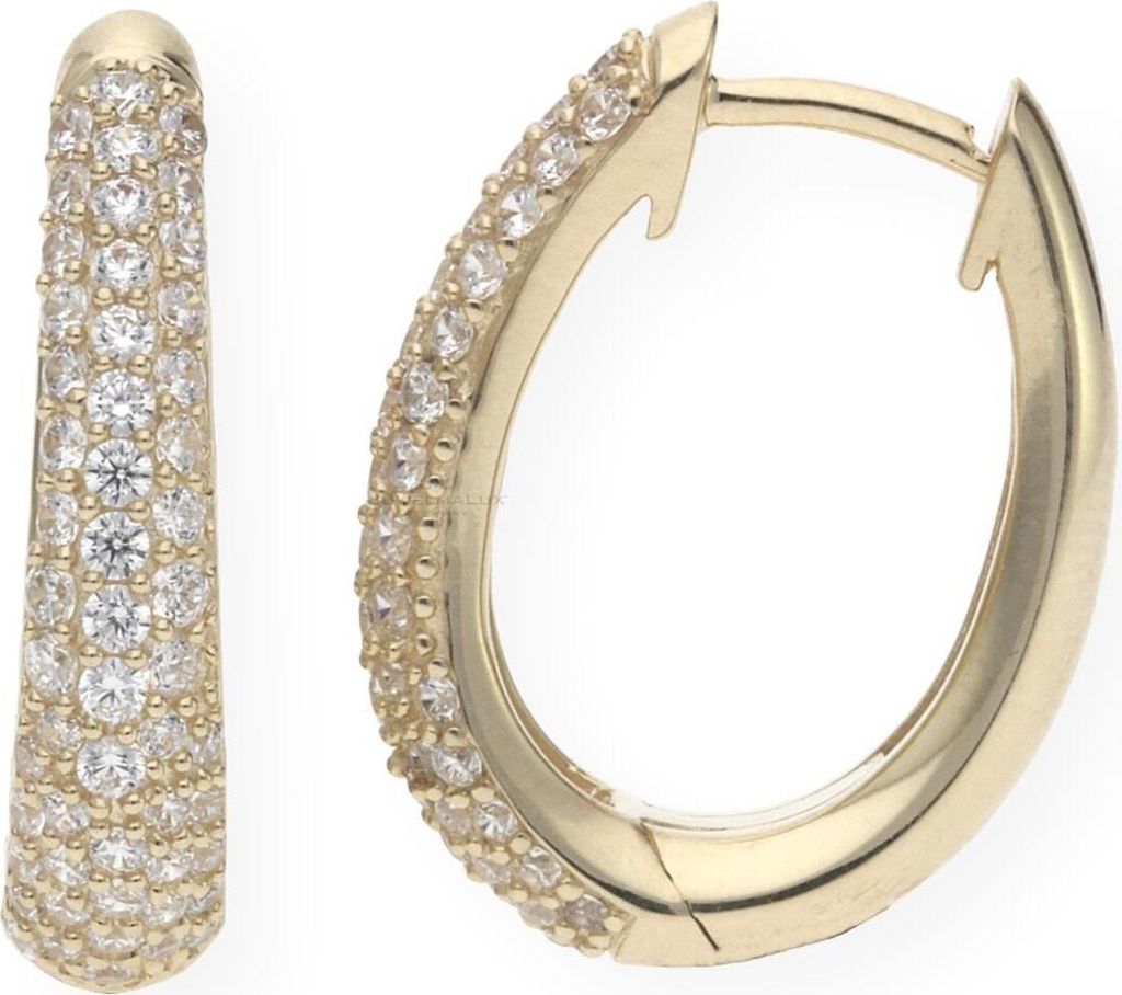 JuwelmaLux Creolen 333 Gold mit Zirkonia JL10-06-1454