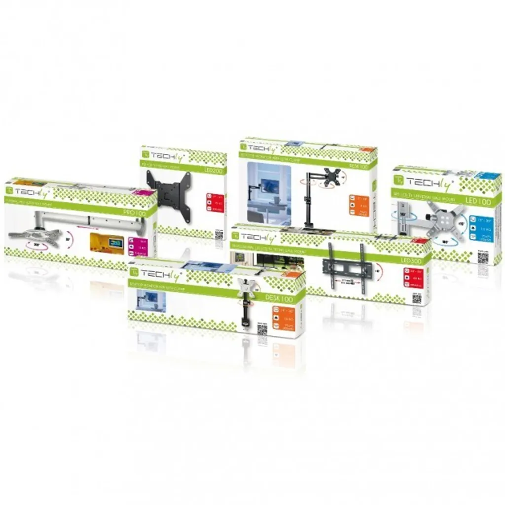 Support mural Techly pour TV LED 17-37 pouces avec inclinaison noir - 7
