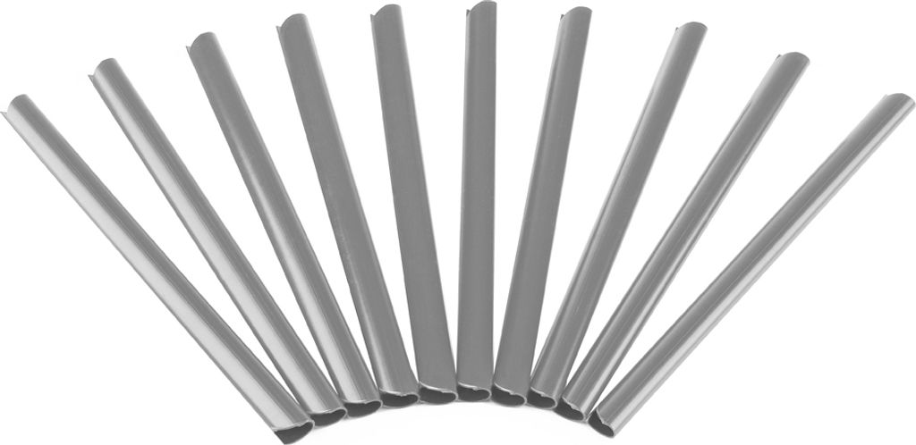 10 Stück Klemmschienen Grau Doppelstabmatten Befestigung Zaunfolie Sichtschutz