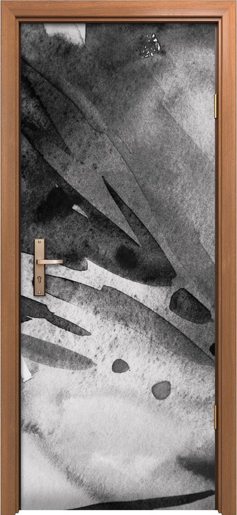 Türposter 80x200 cm Türaufkleber Türtapete Türfolie Klebefolie Schwarz Weiß abstrakte Straßengraffiti