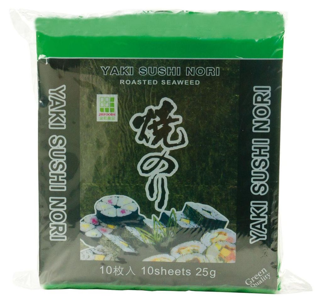 JH Foods Yaki Nori wodorosty zielone prażone 10 liści Zdjęcie produktu 