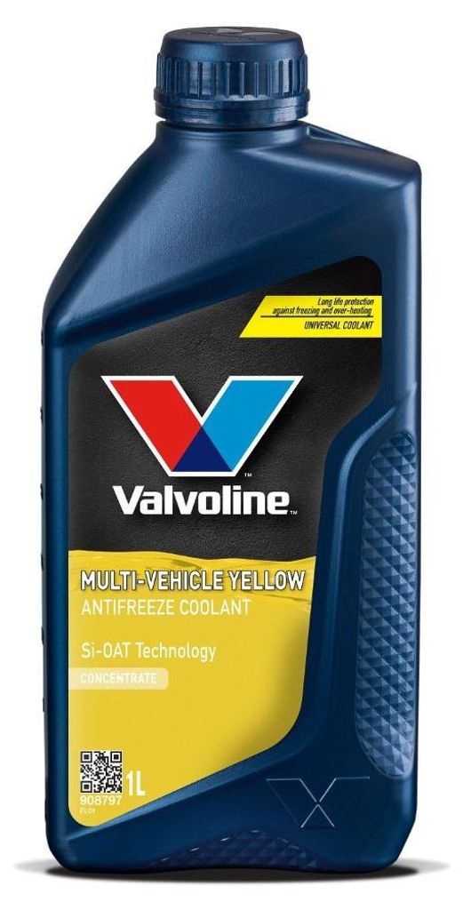 Valvoline Multi-Vehicle Yellow Coolant Concentrate Kühlmittel Kühlerfrostschutz 1L Gelb Antifreeze Konzentrat G12++