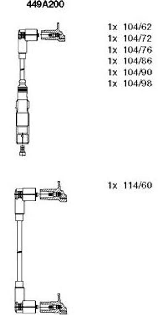 Ridona Vita al Motore VW: Kit Cavi Accensione BREMI 449A200 21905409